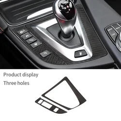 BMW M3 M4 F80 F82 F83 2014-2018 실제 탄소 섬유 자동차 기어 시프트 프레임 패널 트림 왼손잡이 용 자동 인테리어 액세서리