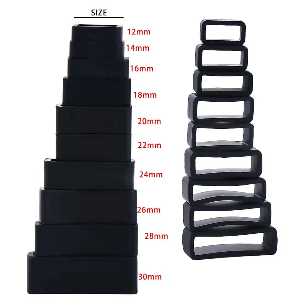 Watch Accessories Silicone Band Keeper Watch Strap Silicone Watchband Loops Watchband Ring Watch Strap Loops Retainer Ring