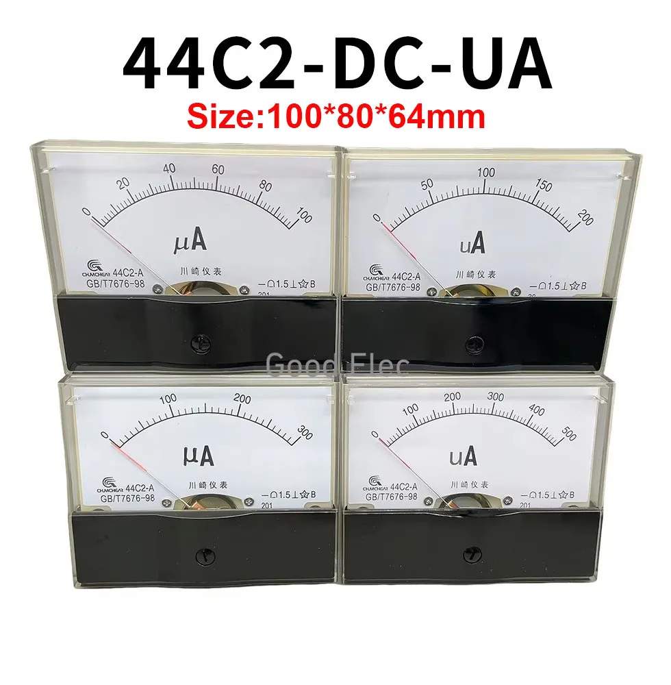 アナログパネルポインタータイプDC電流計,機械式メーター,44c2,DC,50ua,100ua,200ua,300ua,500ua