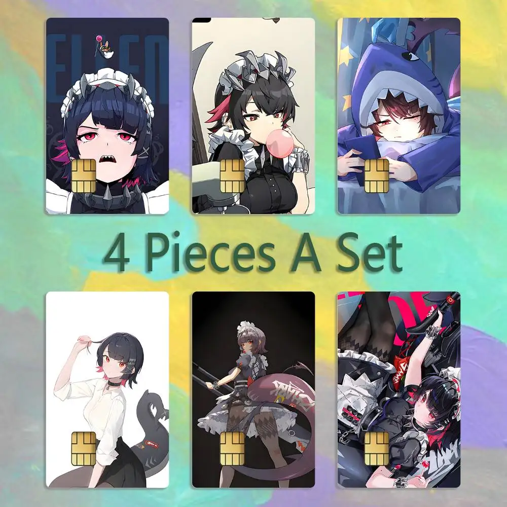 

Zenless Zone Zero Ellen Joe ZZZ Card Stickers Credit Visa Debit Bank Charge Card Bus Metro Waterproof Sticker Decal Decoration