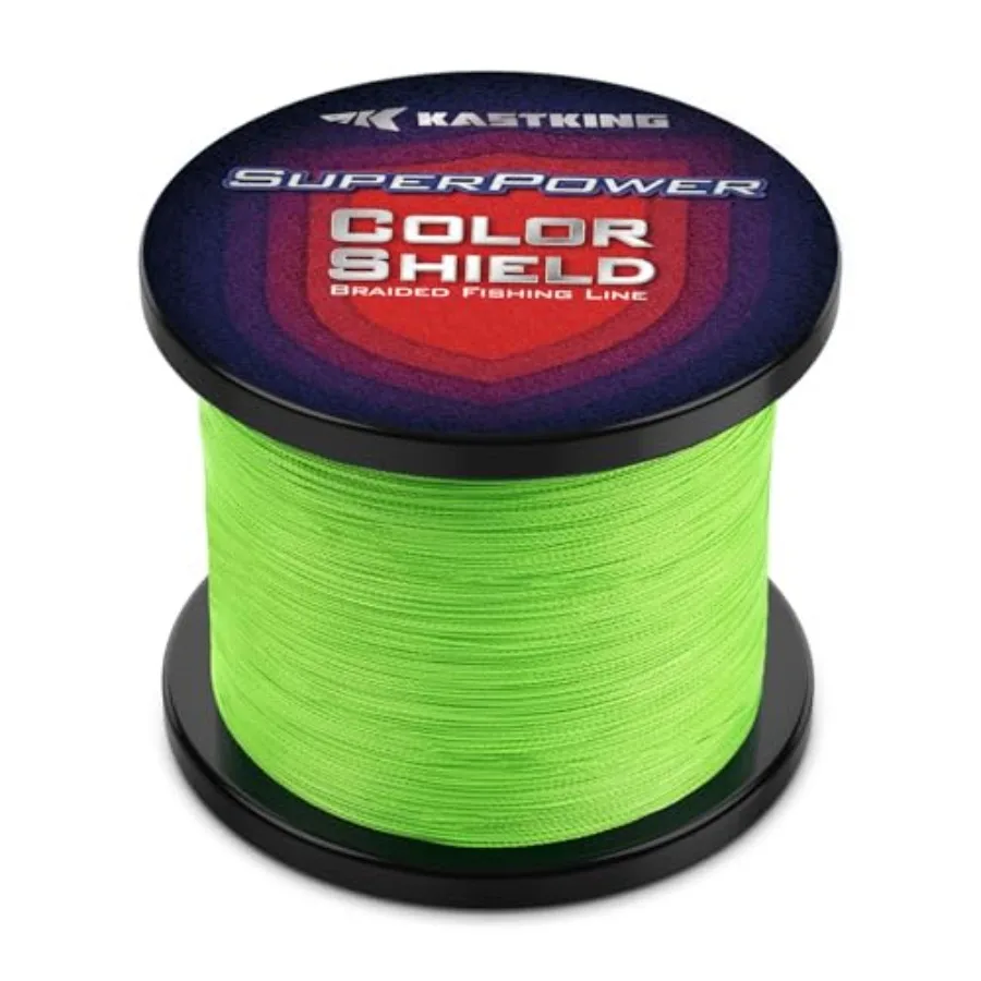 

Superpower ColorShield Braided Fishing Line - Colorfast Braided Line 100% Solution Dyed UHMWPE Fiber Smooth and Strong Superlin