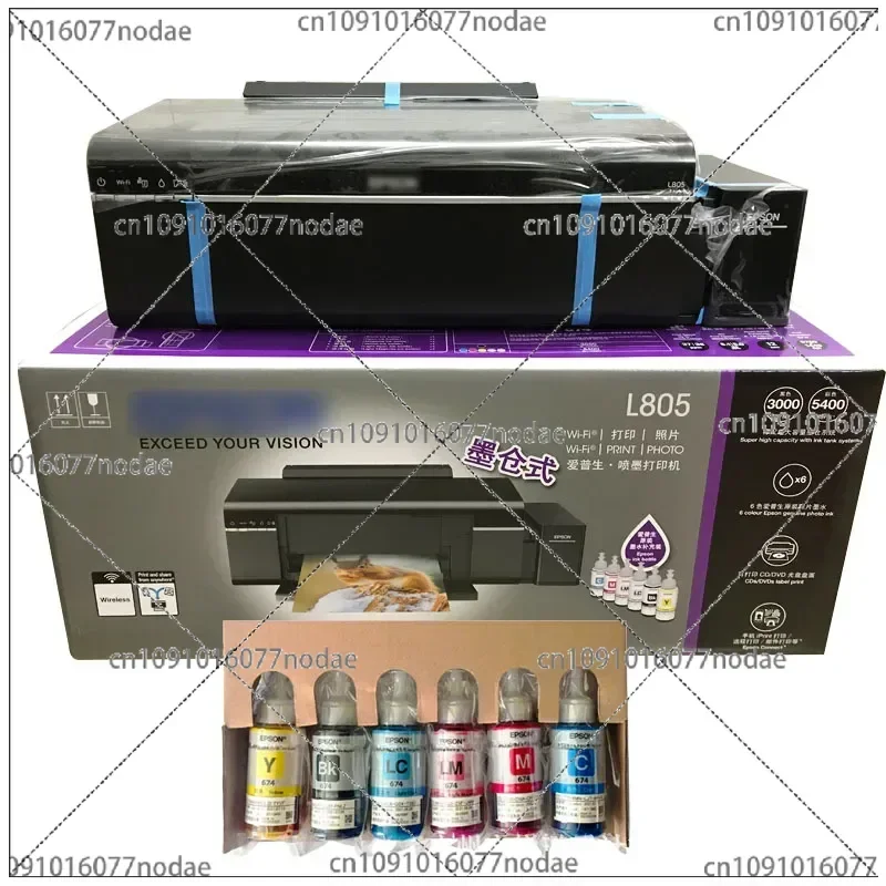 Hot Sale Six Color Label Continue Inkjet Printer on Sales A4 Model Automatic Desktop Id Card UV Inkjet Printer for EPSON L805