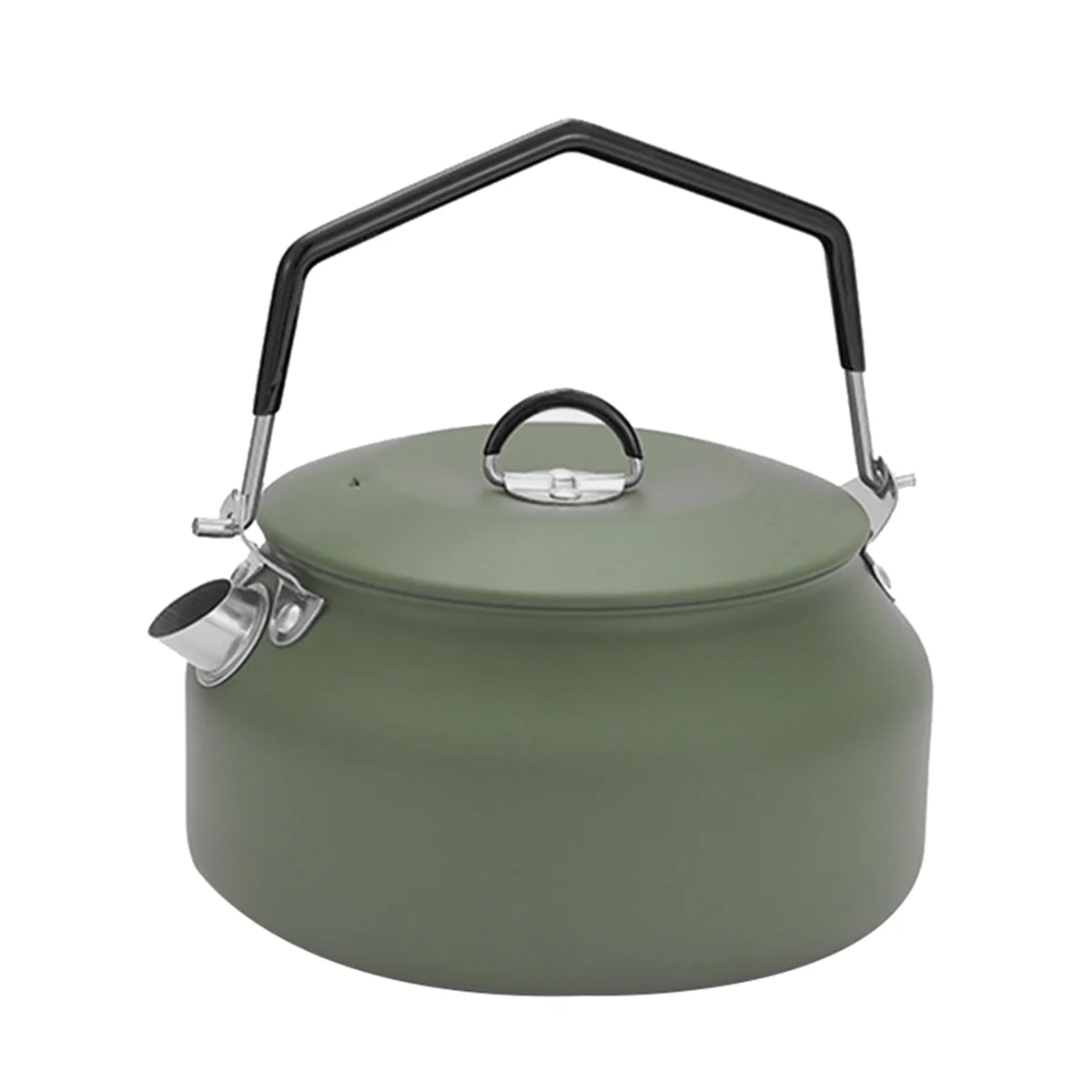 

DW-1L Portable Kettle Camping Stovetop Teapot with Folding Handle Outdoor Water Bottle Teapot