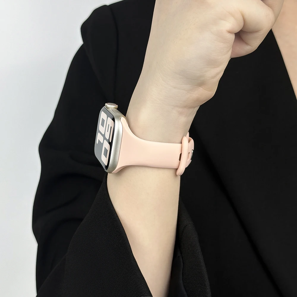 애플워치용 슬림 시계줄 42-46mm 45mm 44mm 40mm 41mm 실리콘 팔찌 아이워치 밴드 시리즈 11 10 9 8 7 5 6 울트라 3 49mm