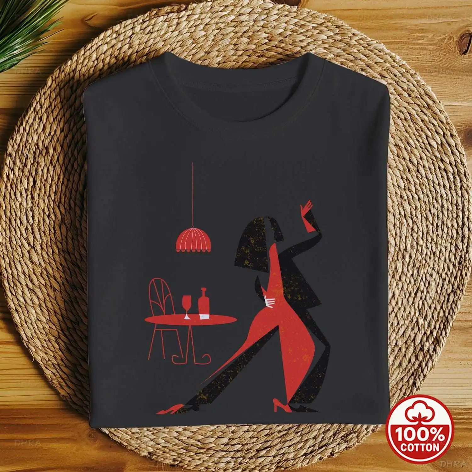 Minimalist Dancer T-Shirt Unisex Café Pop Art Graphic Cotton Tee