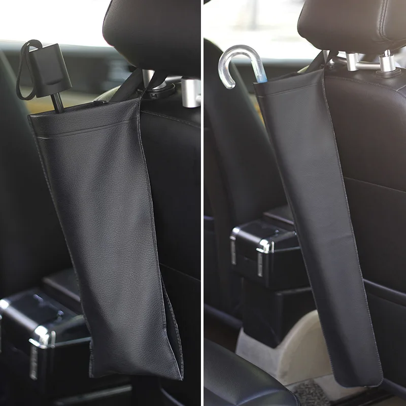 Bolsa de almacenamiento para paraguas de coche, organizador multifuncional para asiento trasero, impermeable, soporte de almacenamiento colgante,