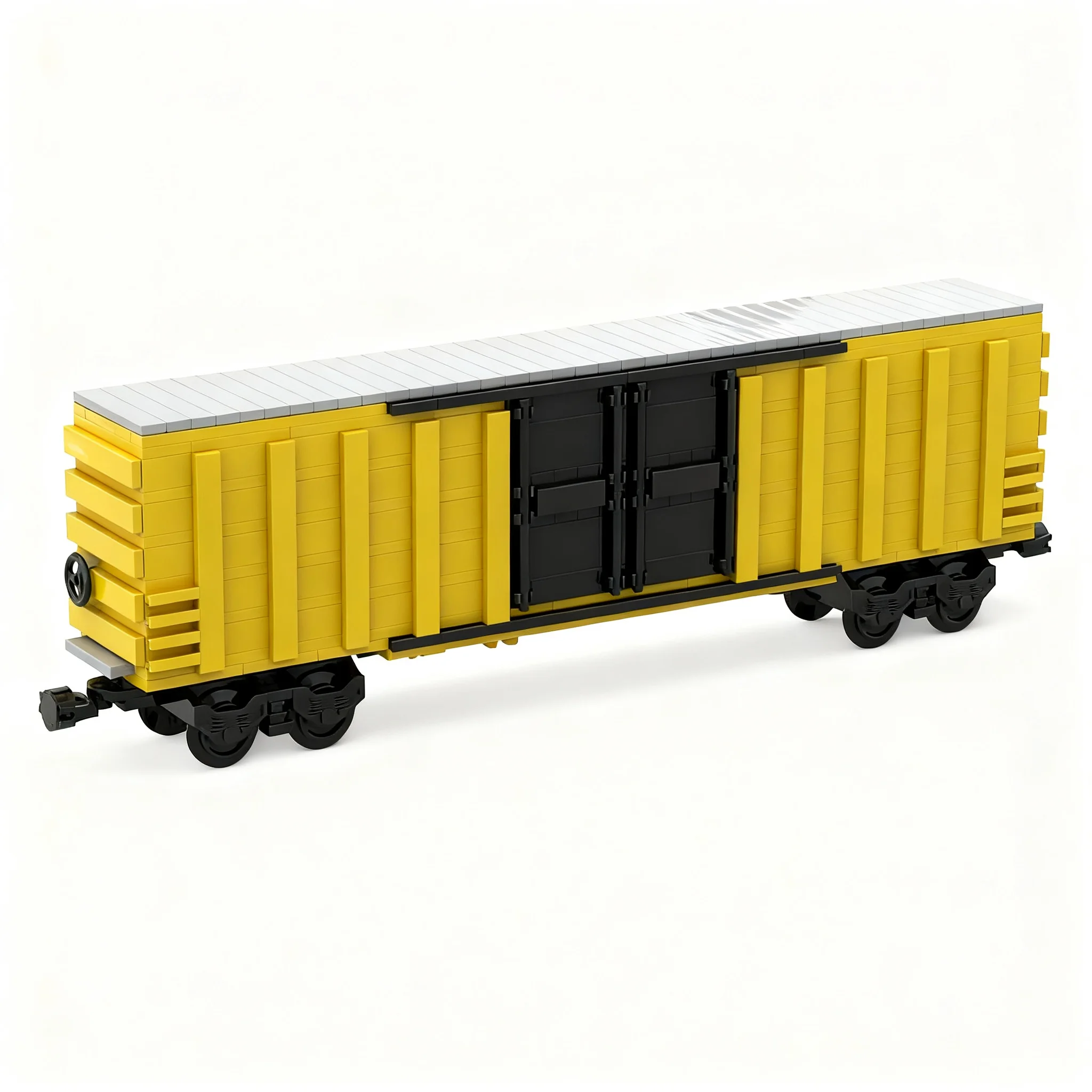 576pcs MOC 60ft Boxcar High Cube Double Door Train Model Building Blocks Christmas Gift Birthday Education Display Idea Craft