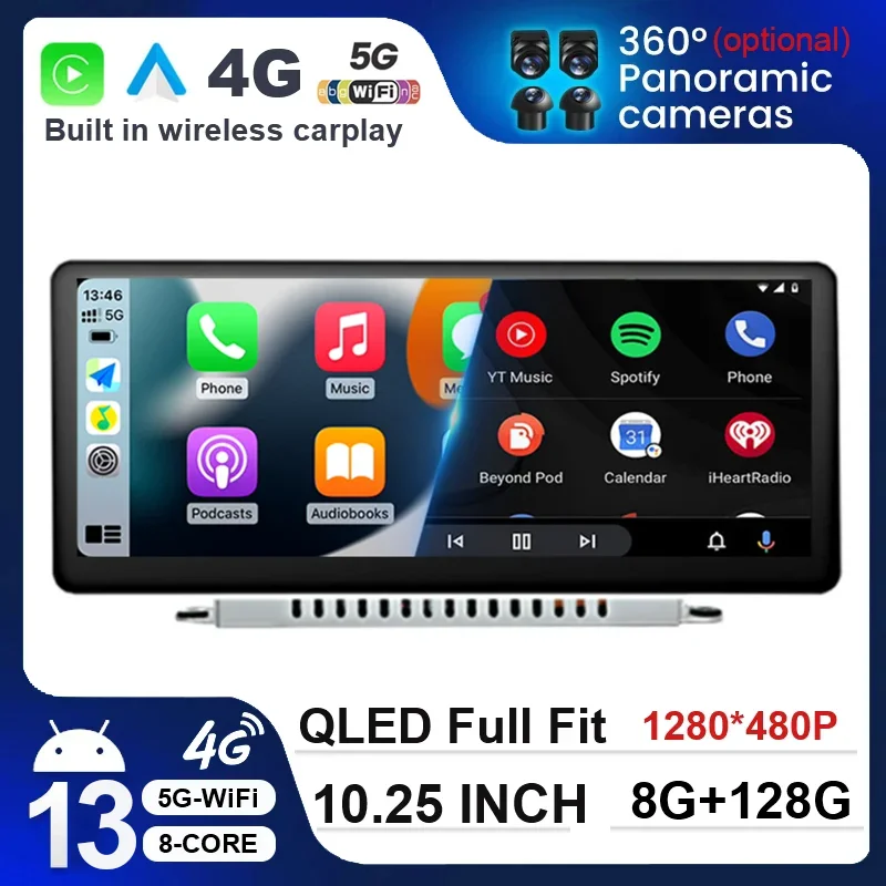 QLED TouchScreen For Audi A3 2017-2018 Head Unit 10.25Inch Android 13 Car Video Radio Multimedia Player GPS Navigation CarPlay