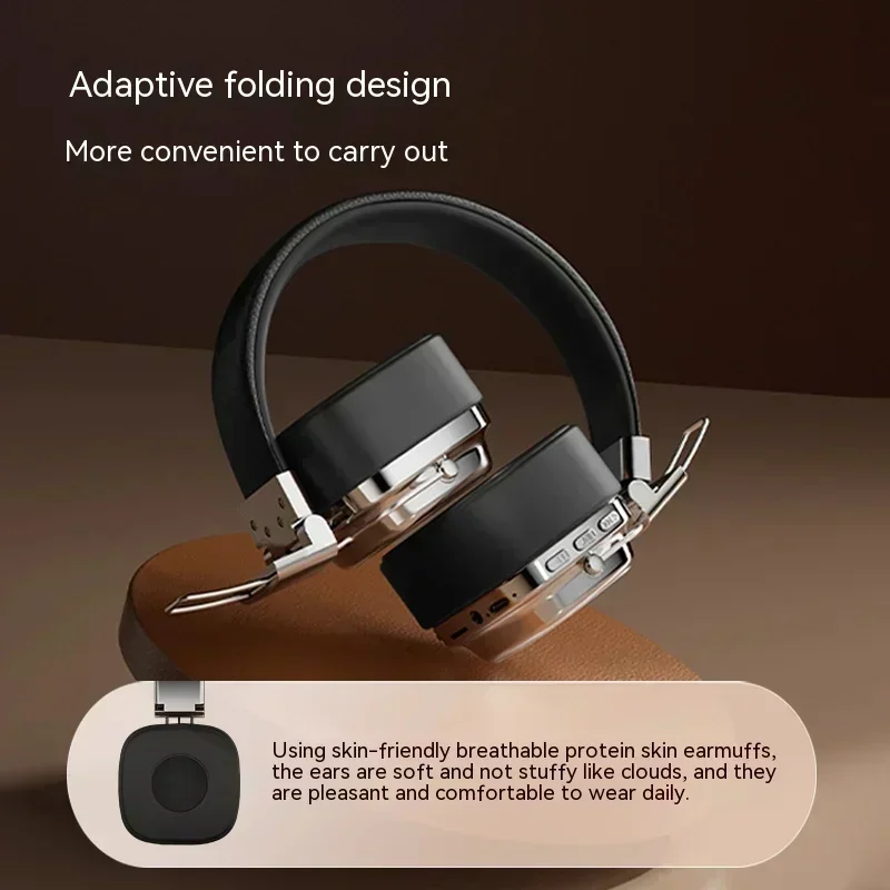 New Bluetooth Wireless Headphones Retro Stereo Sounds Bluetooth 5.3 Low Latency Minimalist Style Foldable Earphones for Gaming