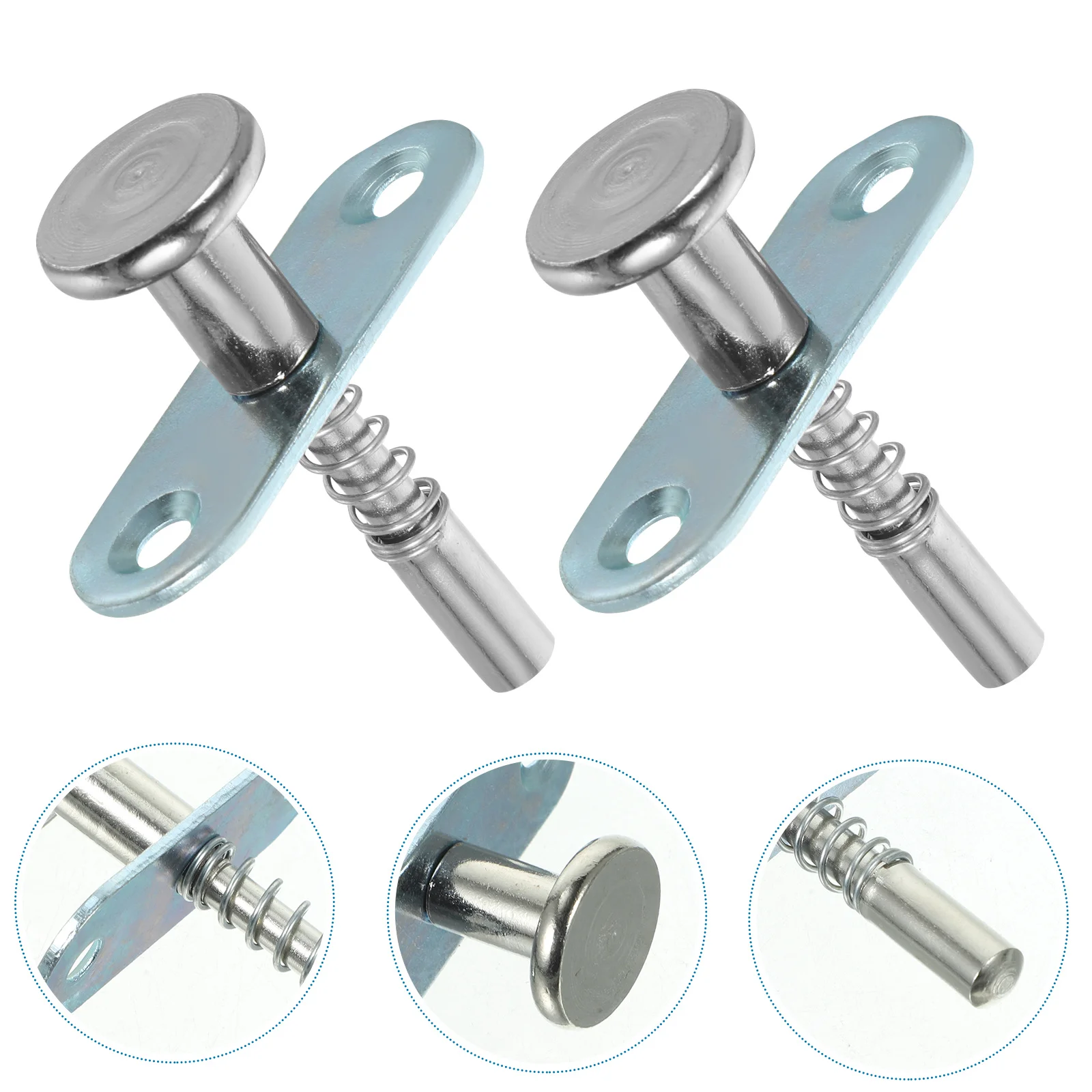 

4pcs Spring Loaded Plunger Latches For Baby Crib Bed Small Furniture Cabinet Door Fastener Locking Hardware Wear Resistant