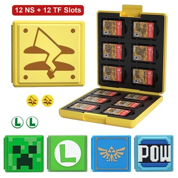 Étui pour cartes de jeu Switch pour cartes Micro SD de jeux NS Switch, étui pour cartouche de support de jeu Switch OLED avec 12 cartes de jeu de rangement