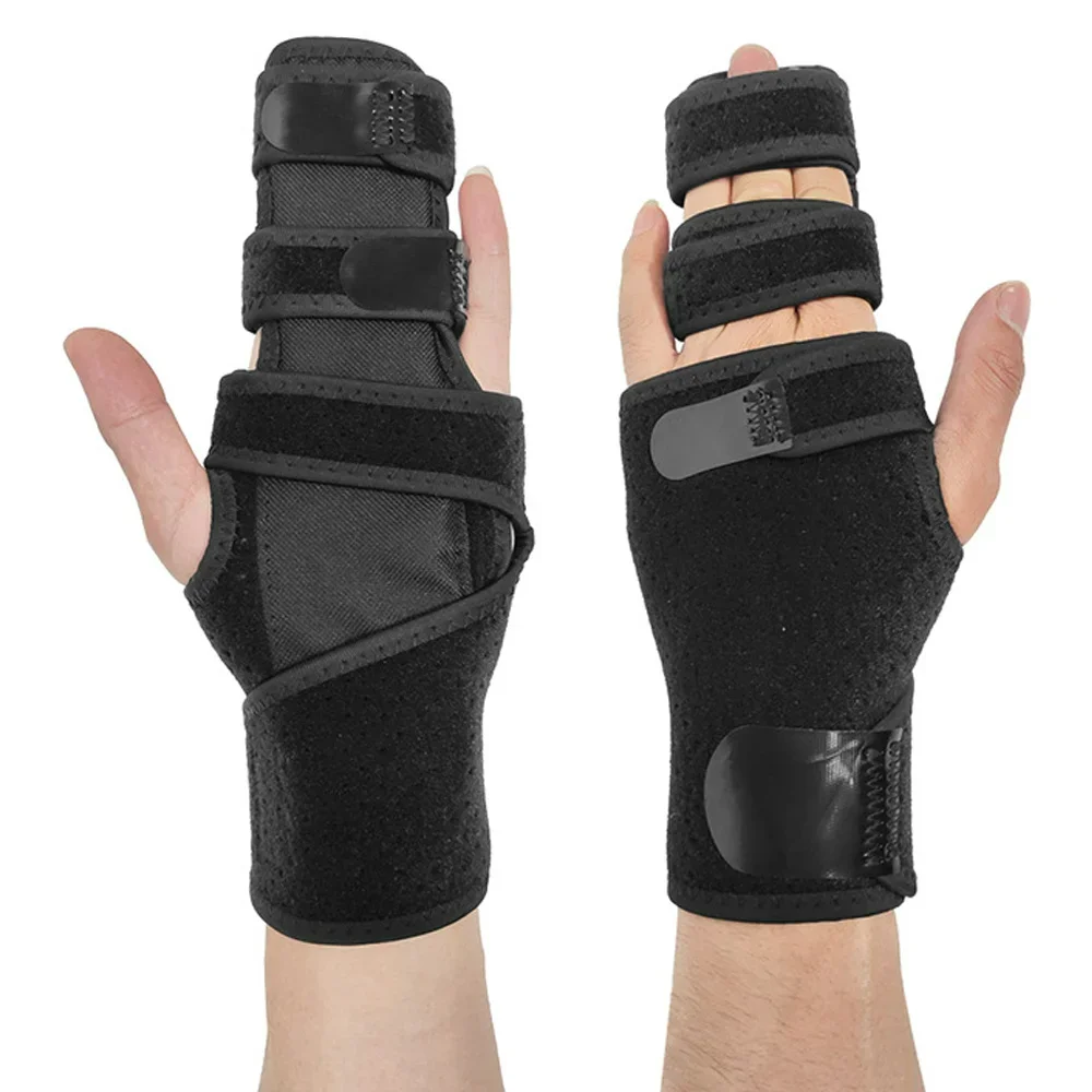 

1-2Pcs Trigger Finger Splint Palm and Wrist Guards for 2/3 Finger Brace with Aluminum Hand Protector Arthritis Tendonitis