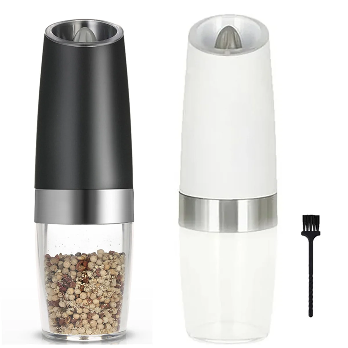 Electric Salt and Pepper Grinder Set Battery Operated Automatic Salt and Pepper Shakers Adjustable Coarseness LED Light