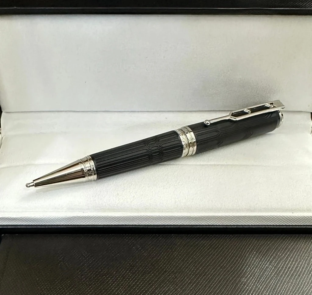 جودة MB طبعة فيكتور هوغو قلم حبر معدن الراتنج الأسود المعماري الكتابة أقلام الحبر الفاخرة الكتابة القرطاسية هدية