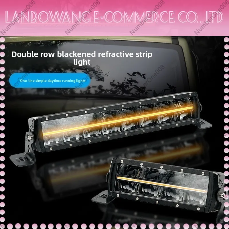 LED Smoked Dual Row Off Road Light Bar Waterproof Spot Flood Combo Light for Truck SUV ATV Roof Bumper Modification