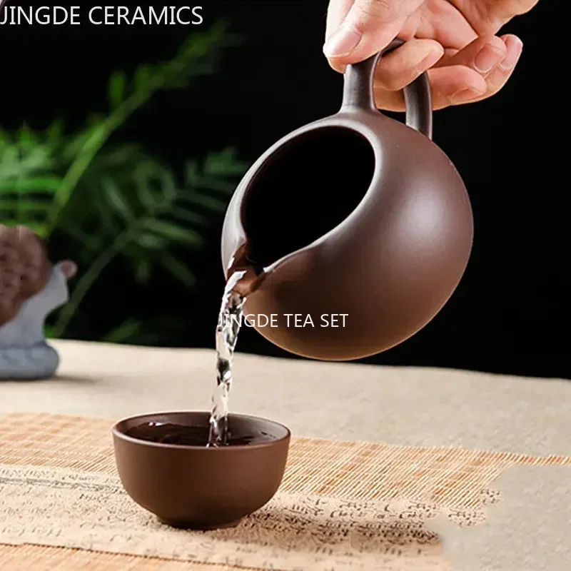 Chinese Purple Clay Fair Cup Cha Hai Master Teacup Handmade Tea Set Accessories Household Drinkware Large Capacity Tea Separator