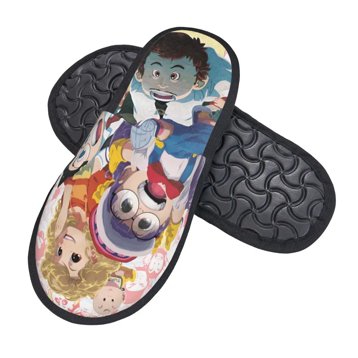 Custom Dr S-Slump Arale Norimaki Memory Foam Slippers Women Cozy Warm Manga House Slippers