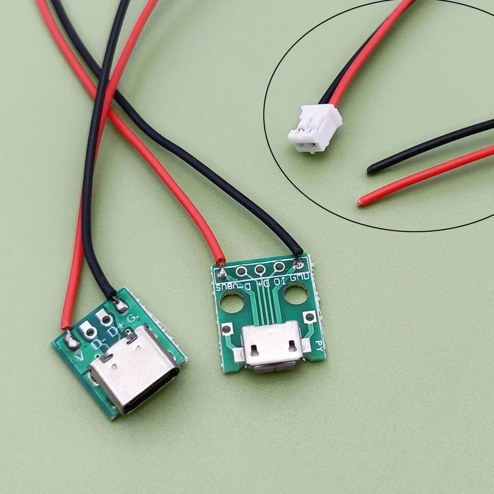 مايكرو USB إلى DIP موصل سالب لوحة القطع كابل شحن لحام مجلس المقبس نوع-C PCB مع محول كابل محول #3