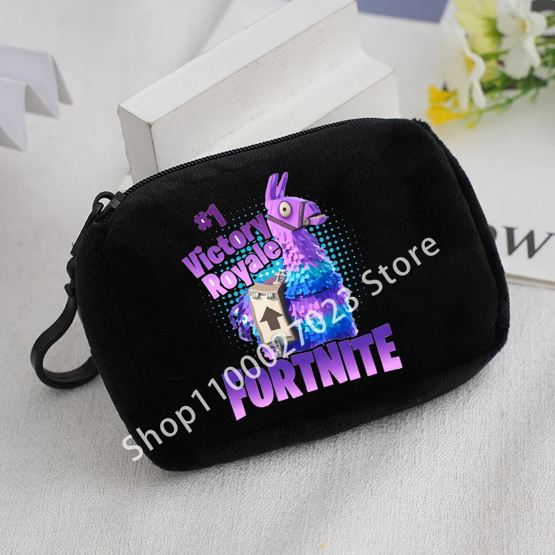 Fortnites Boys Girls Plush Coin Purse Cute Fashion Portable Wallet Cartoon Anime ID Card Storage Bag Children Birthday Gifts view 4