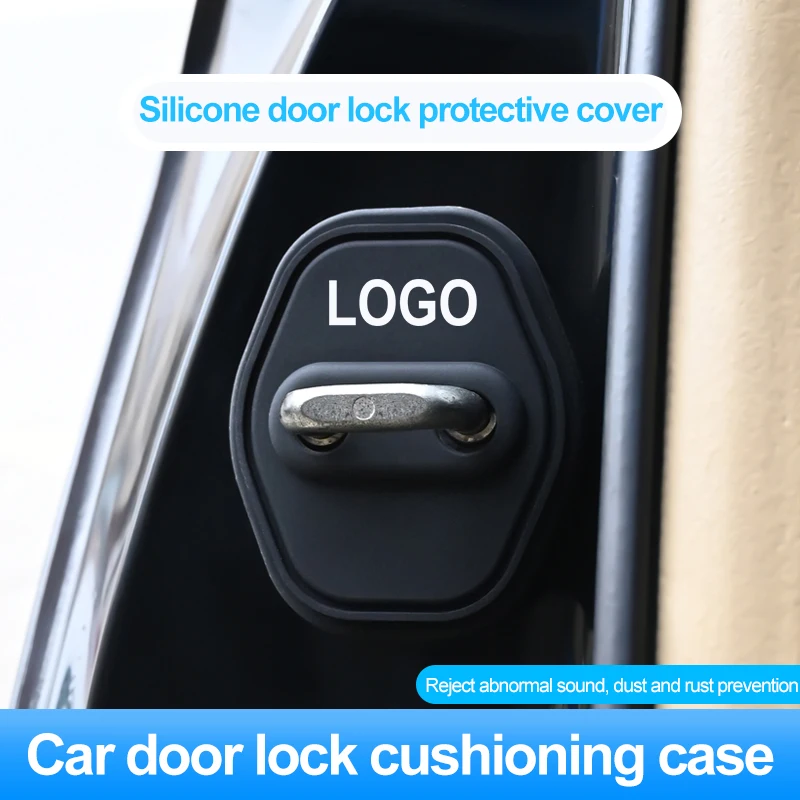 

4pcs/set Silicone Car Door Lock Buckle Protection Cover For Lixiang One 2019-2021 Silent Accessories