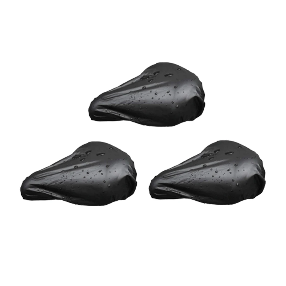 

3 pcs Waterproof Seat Cover PVC Bike Protector Durable Rain Gear Elastic Edge Fits Most Seats Keep Dry Clean Bike Saddle Outdoor