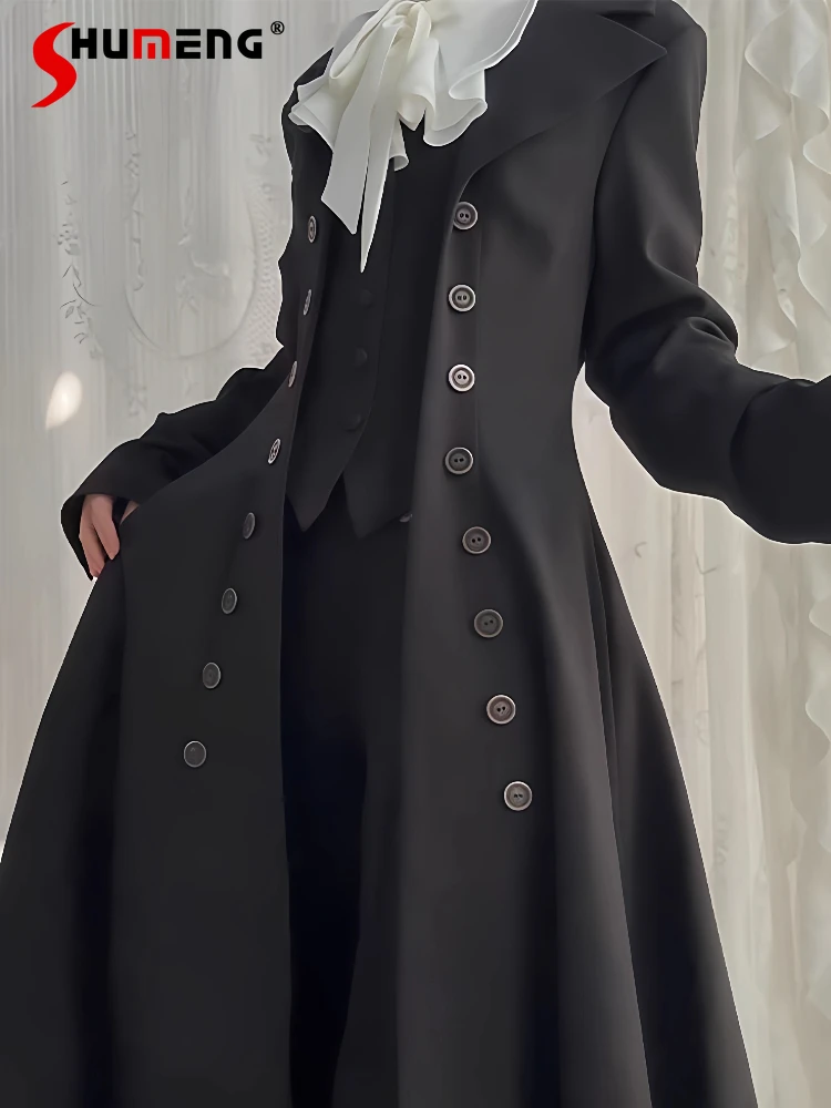 

Original Design Cosplay Prince Long Jacket Autumn Winter Gothic Cos Trench Coat Lolita Halloween Double-Breasted Overcoat 2025