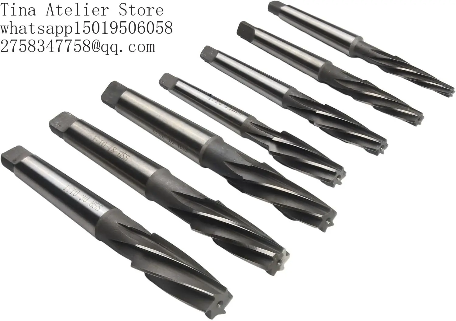 Professional Service  Taper Spiral Reamer Taper Handle Reamer HSS High Precision Diameter 8~46 Taper Reamer