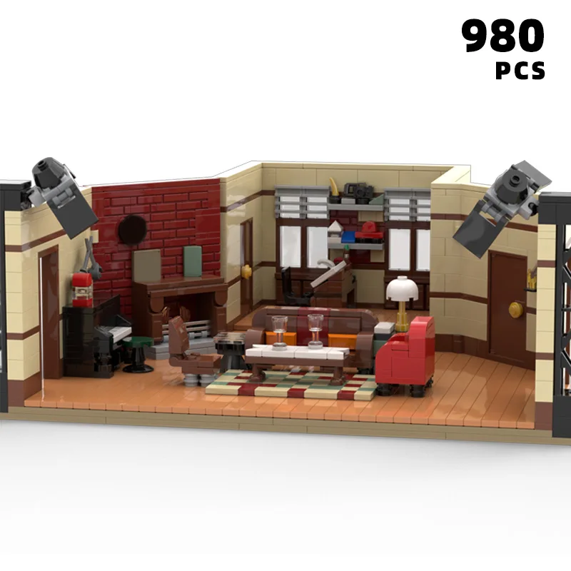 Bricks DIY Assembly Modern Apartment Living Room Building Blocks Set Modular House Architecture Model Educational Toys Gift