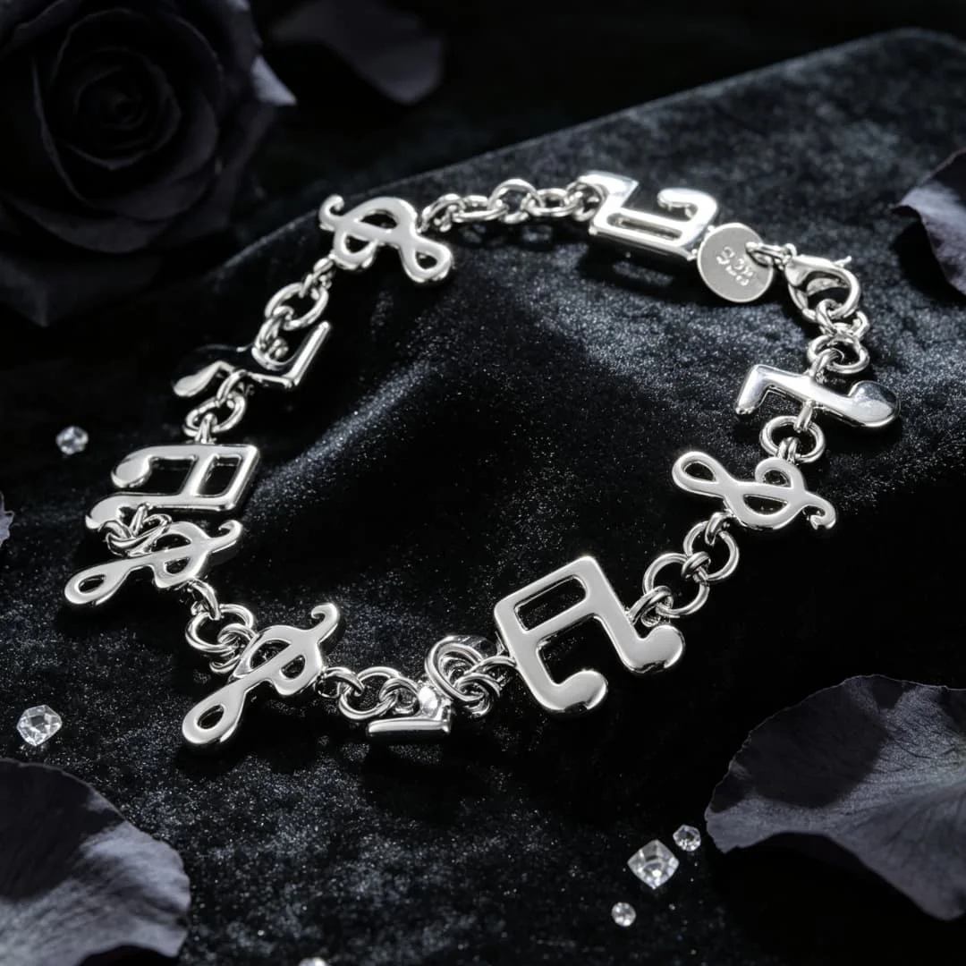 Hot sales 925 Sterling silver Special Music note Bracelets for woman fashion original jewelry Wedding accessories party gifts
