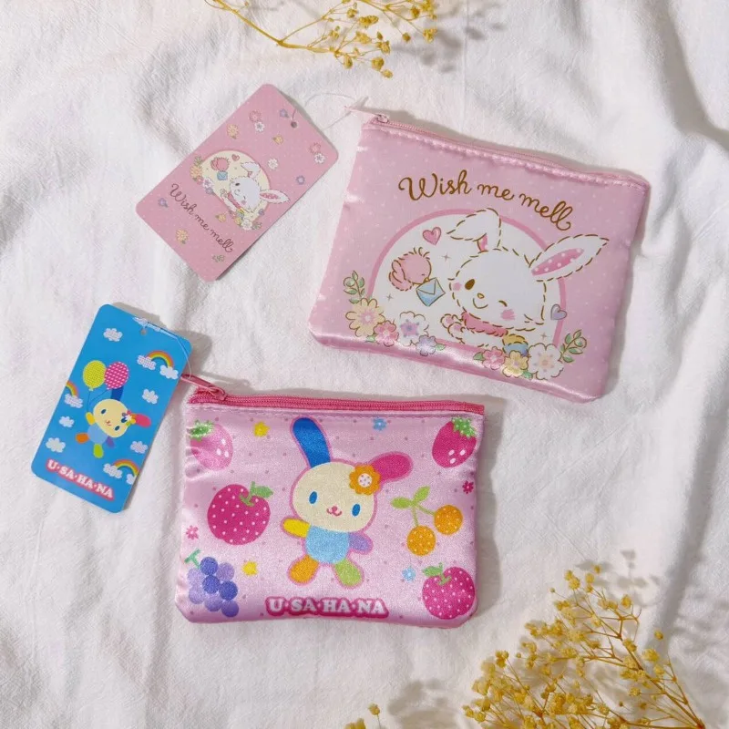 

Оригинальная японская сумка для салфеток Sanrio Usahana и Wish Me Mell с мультяшным принтом, на молнии, для хранения мелочей, кошелек для монет, аниме-плюшевые игрушки для девочек