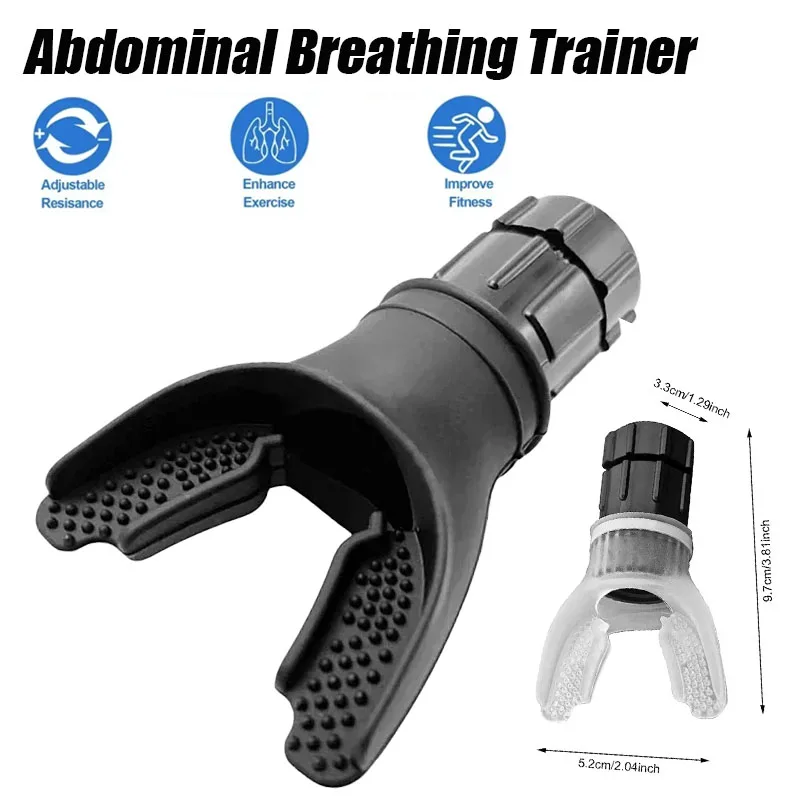 เทรนเนอร์การหายใจหน้าท้องสําหรับความจุปอดปอดการออกกําลังกายความอดทนอุปกรณ์การหายใจการออกกําลังกายแบบพกพาอุปกรณ์ฟิตเนส