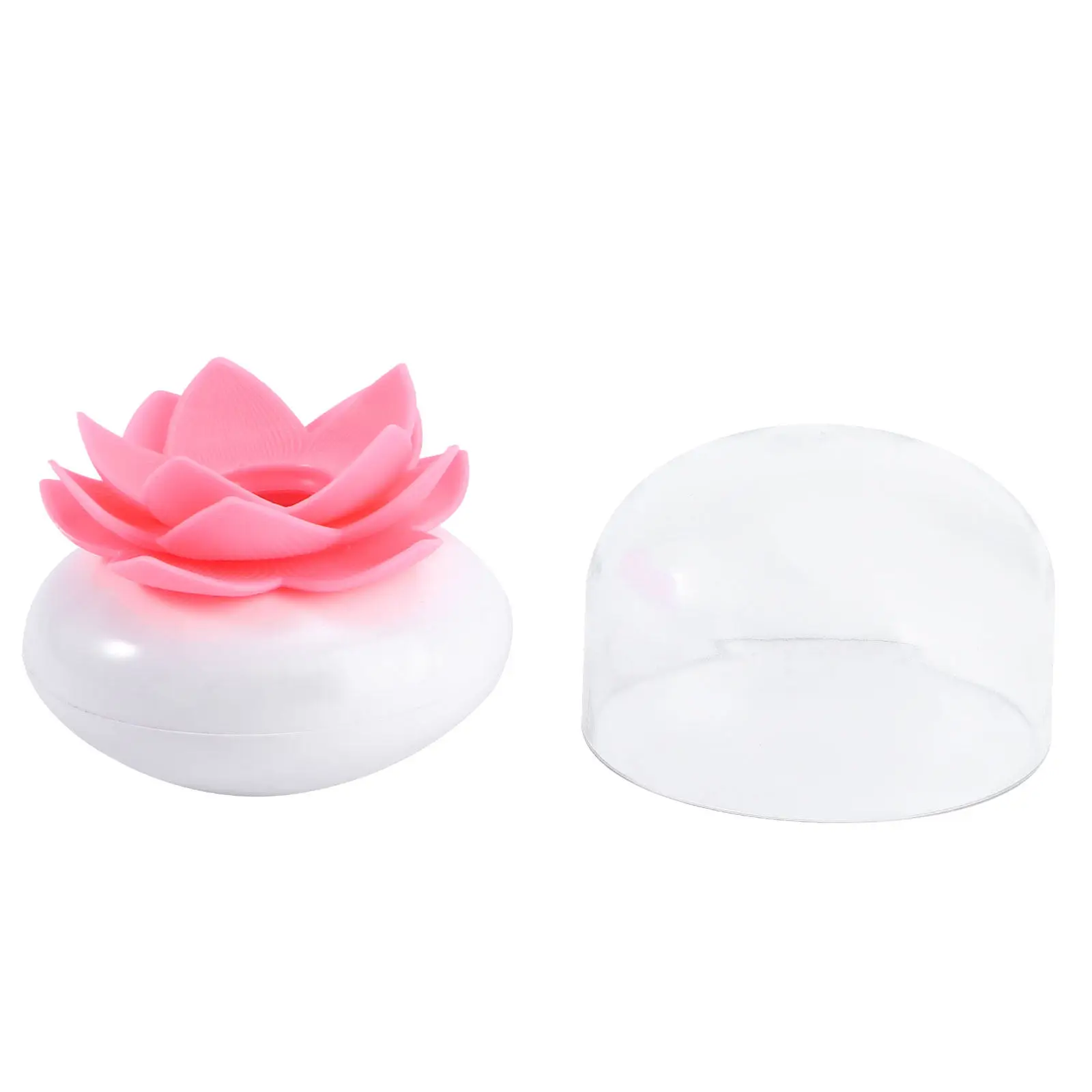 Cotton Swab Holder Lotus Design Bathroom Decor Organizer for Toothpicks Daily Essentials Stylish Home Decor Pink