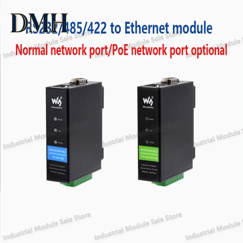 

DMH. Преобразователь последовательных интерфейсов (RS485, RS232, RS422) в Ethernet TCP/IP с опциональным POE, поддержкой Modbus, MQTT, JSON.