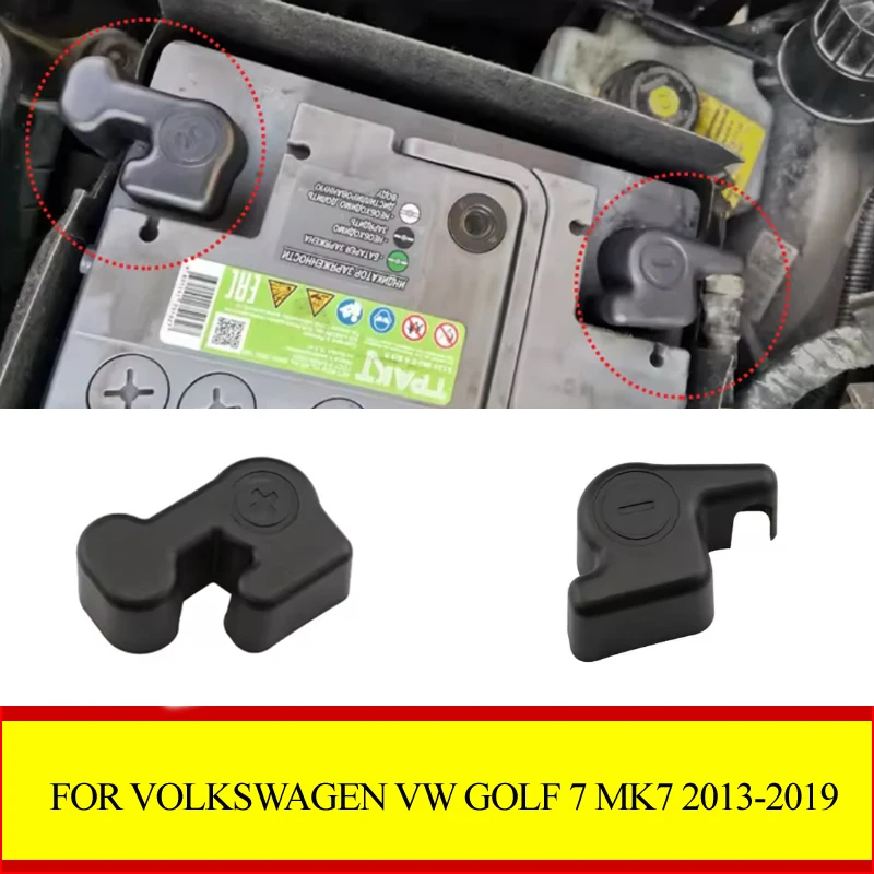 For Volkswagen VW Golf 5 6 7 MK5 MK6 MK7 2013-2019 ABS Car Engine Battery Positive Negative Protector Cover Cap