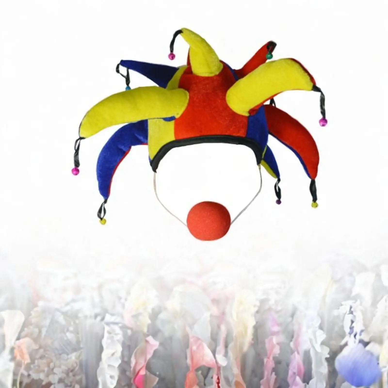 Clown Hat Halloween Fancy Dress for Women Men Funny Costume Props for Holiday Stage Performance Party Favor Carnival Masquerade