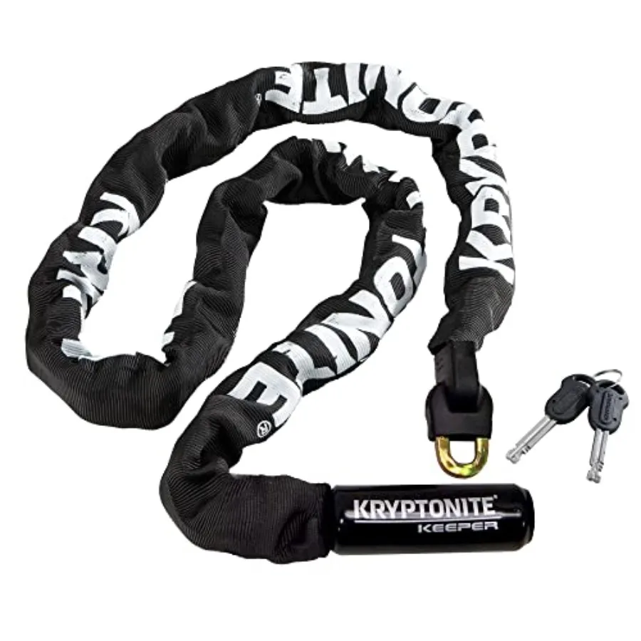 

Keeper 712 Bike Chain Lock 4 Feet Long Heavy Duty Anti-Theft Bicycle Chain Lock with Keys for Bike Motorcycle Scooter Bicycle D