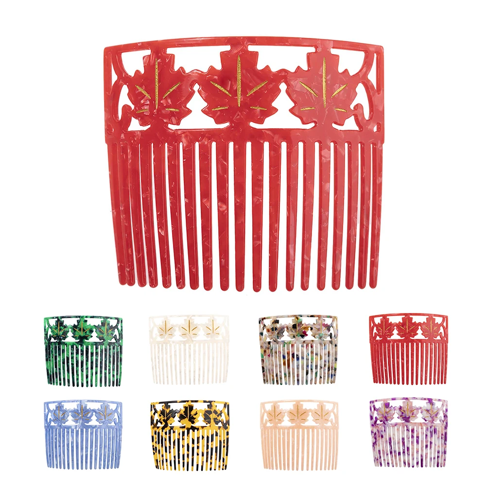 Peinetas de pelo vintage de acetato colorido, accesorios para el cabello, peinetas de pelo de mujer con diseño de caparazón de tortuga, joyería, tocados de flamenco, peine para recogidos.