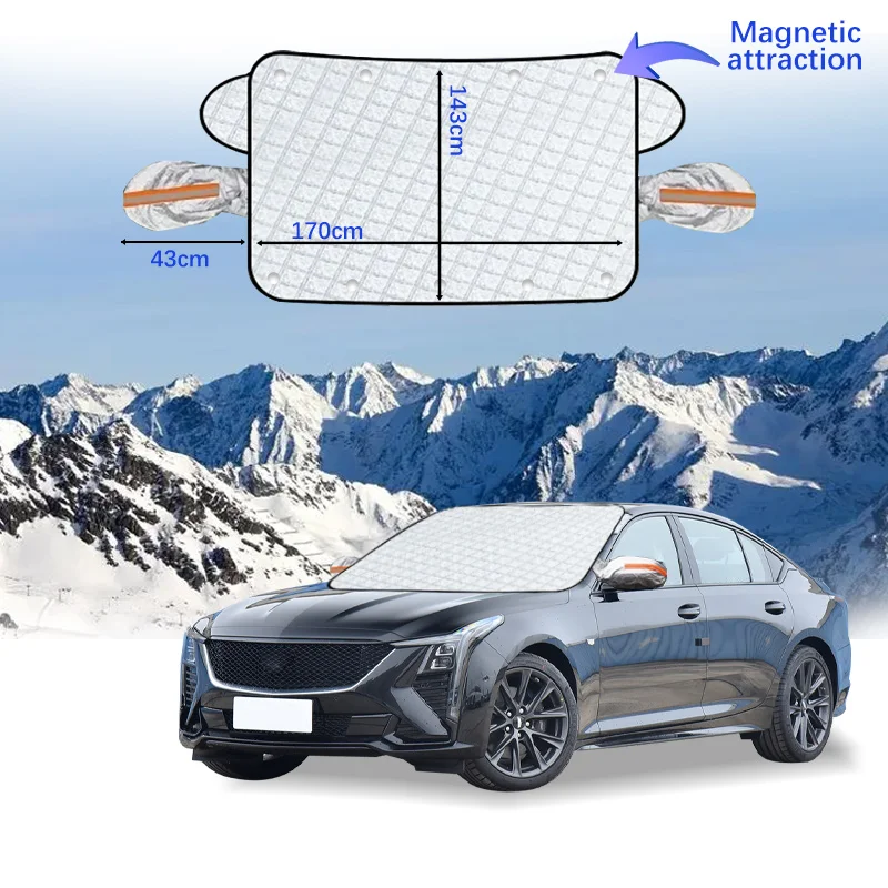 

Car Windshield Cover Magnet Winter Window Snow Shield Anti Frost Auto Front Window Snow Cover For Cadillac CT5