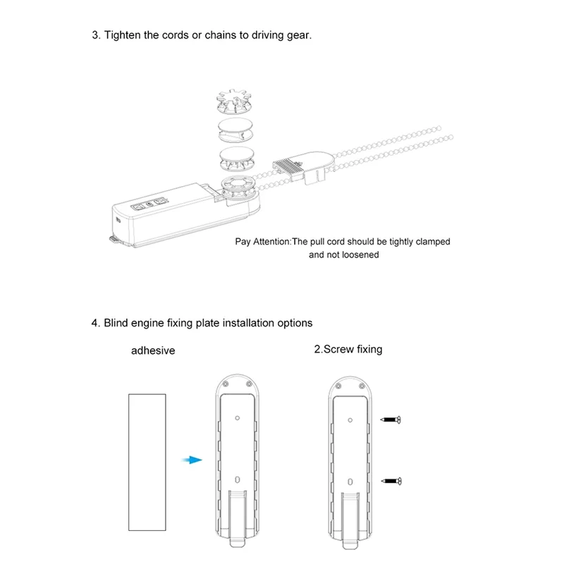 

A73E-Electric Curtain Motor Chain Roller Shutter Tuya Zigbee3.0 Electric Pull Cord EU Plug