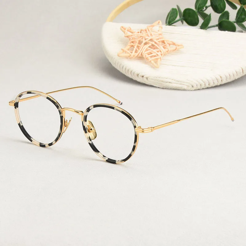 نيويورك موضة TB905 البيضاوي الرجال النظارات الإطار التيتانيوم النقي النساء العلامة التجارية تصميم خفيفة النظارات 1:1 نظارات عالية الجودة #1