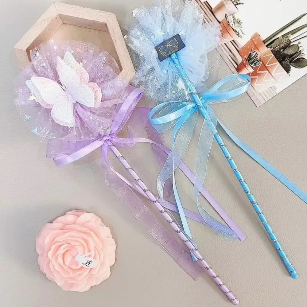 

Dreamlike Pretty Butterfly Fairy Wands Girls Wand Colorful Princess Wand Role-playing Plastic Colorful Fairy Wands Cosplay Props