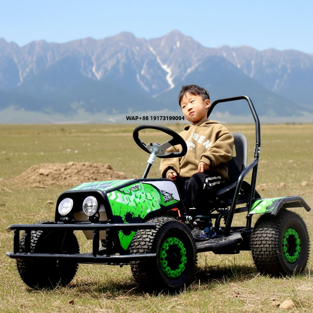 Commercial Kids Electric Drift Kart 13 Inch Vacuum Tires Brushless Motor Shaft Drive Adjustable Seat Road 40km/h Max Speed
