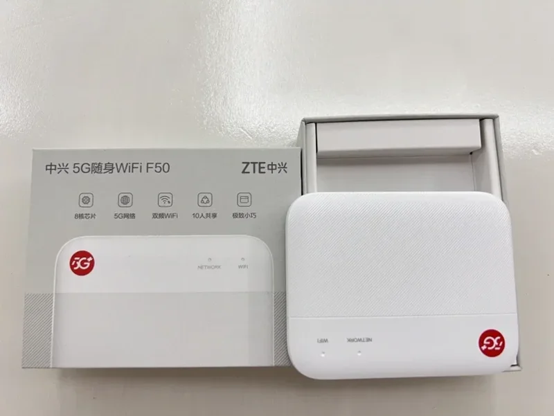 2023 New Original ZTE UFi F50 5G Pocket MiFi 5G Sub-6 SA/NSA N1/5/8/28/41/78 4G Cat15 2.4G/5G Wifi(No battery）