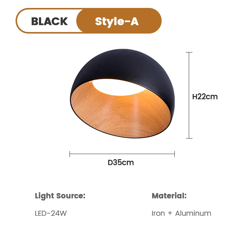 Nordic slaapkamer plafondlamp creatieve casual gepersonaliseerde schuine houtnerf Japanse stijl hoofdslaapkamer verlichtingsarmatuur