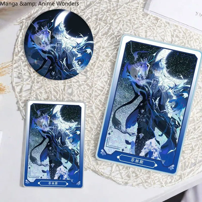 

Anime Genshin Impact Kyryll Chudomirovich Flins Cosplay Acrylic Quicksand Mahjong Badge Cartoon Halloween Birthday Gift Xmas