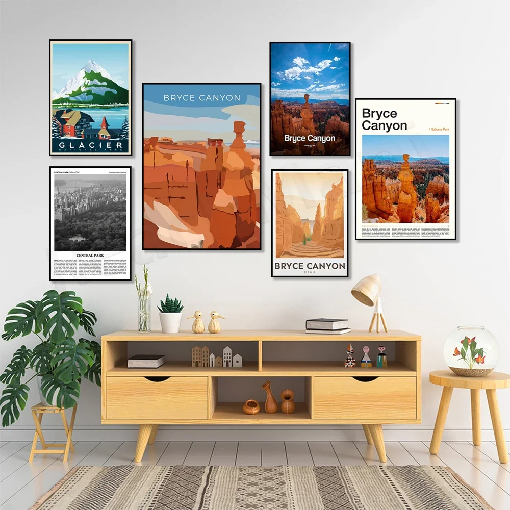 Bryce Canyon National Park Travel Posters, Utah Travel Prints, Vacations, Souvenirs, National Park Posters, Bryce Canyon Gifts