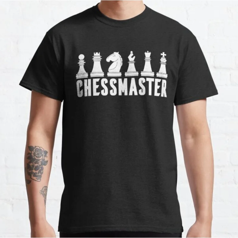 

King Queen Pawn Knight Rook Funny Chess Player Gift T shirt for man 100% cotton Large size Tops Game Graphic Print Clothes S-6XL