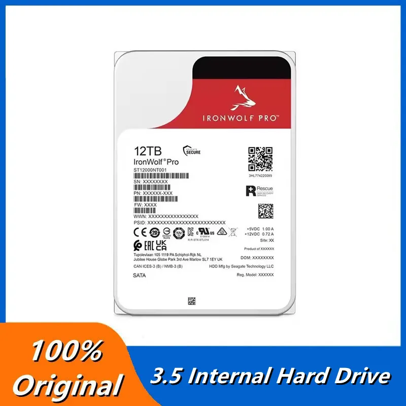 Original Brand ST12000NT001 12TB 3.5 Internal Hard Drive 256MB 6Gb/s SATA 3.5