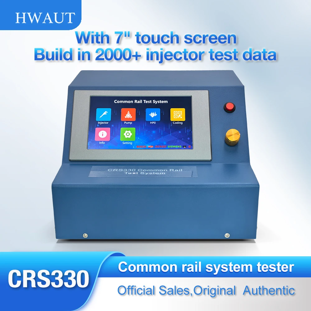 

HWAUT CRS330 Common Rail Diesel Injector Pump Tester Machine for CP1 CP2 CP3 HP3 HP4 HP0 HEUI for DEL-PHI With Touch Screen