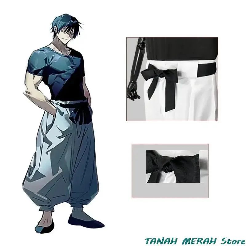 

New 2025 Anime Juju Fushiguro Toji Cosplay Costume Adult Unisex Short Sleeve Top Pants Suit Halloween Uniform Party❤❤dd